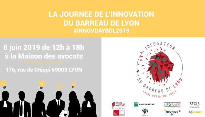 Participez la semaine prochaine à la journée de l'innovation organisé par le Barreau de Lyon et l'incubateur du Barreau de Lyon ! 